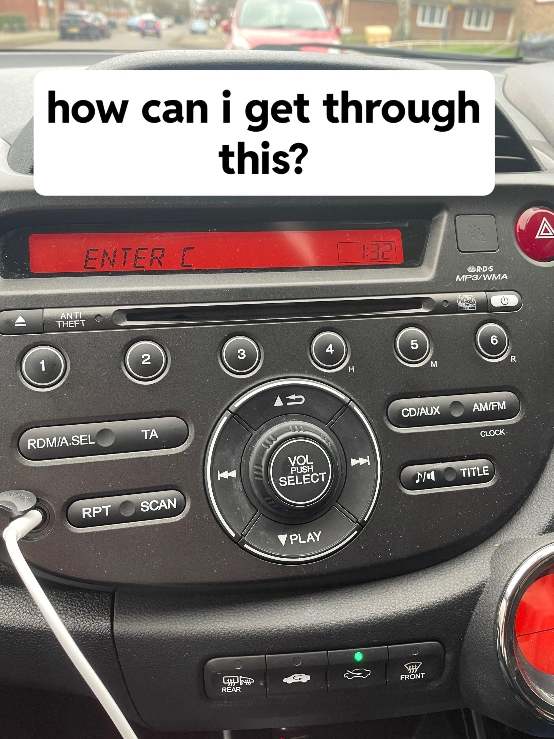 How to retrieve Honda Civic radio code