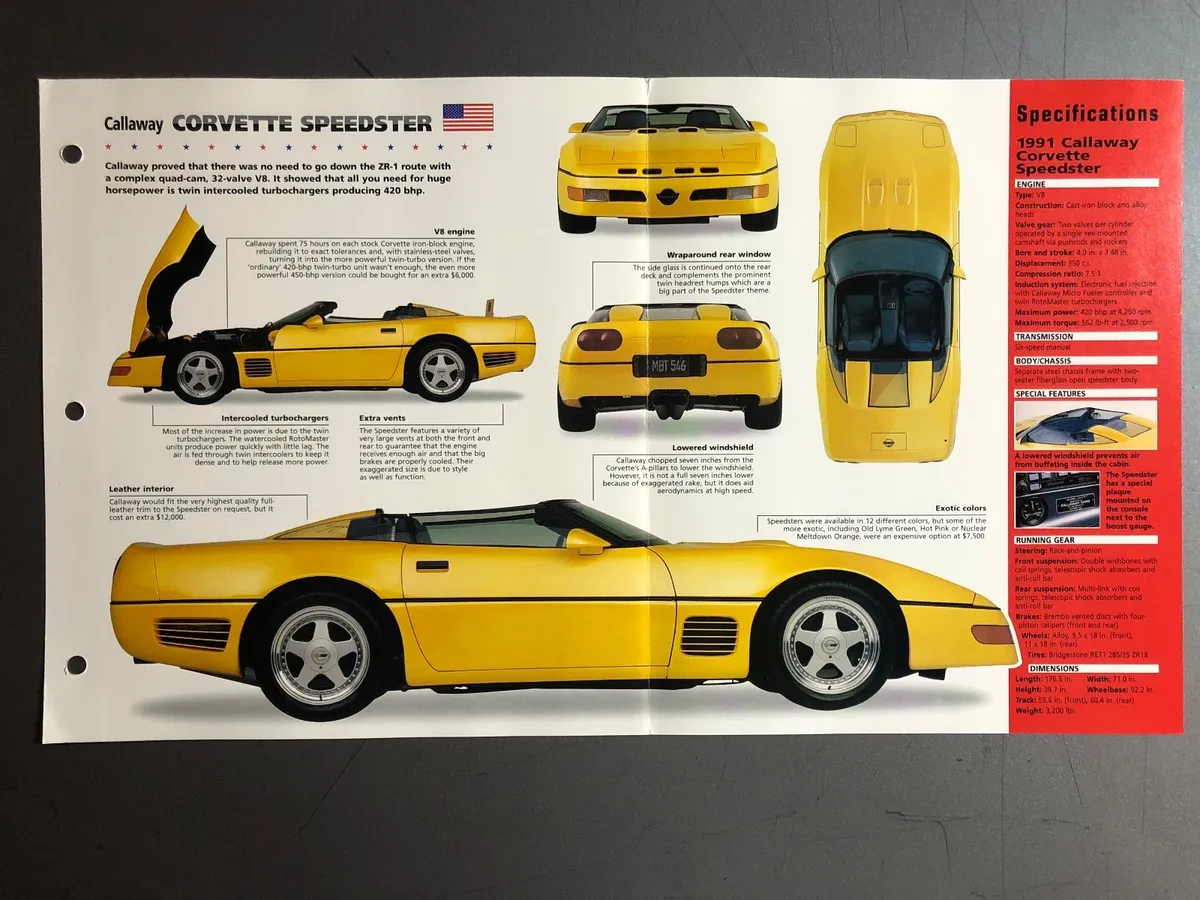 Unleashing the Power: 1991 Chevy Corvette Specs Revealed!